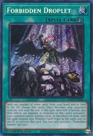 Forbidden Droplet [RA01-EN064] Secret Rare - Yu-Gi-Oh! - Card Brawlers | Quebec | Canada |