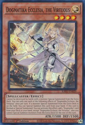 Dogmatika Ecclesia, the Virtuous [RA01-EN020] Super Rare - Yu-Gi-Oh! - Card Brawlers | Quebec | Canada |
