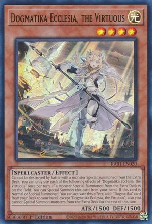 Dogmatika Ecclesia, the Virtuous [RA01-EN020] Ultra Rare - Yu-Gi-Oh! - Card Brawlers | Quebec | Canada |