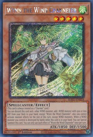 Wynn the Wind Channeler [RA01-EN018] Platinum Secret Rare - Yu-Gi-Oh! - Card Brawlers | Quebec | Canada |