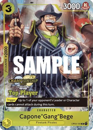 Capone"Gang"Bege (CS 2023 Top Players Pack) (OP04-100) - One Piece Promotion Cards Foil