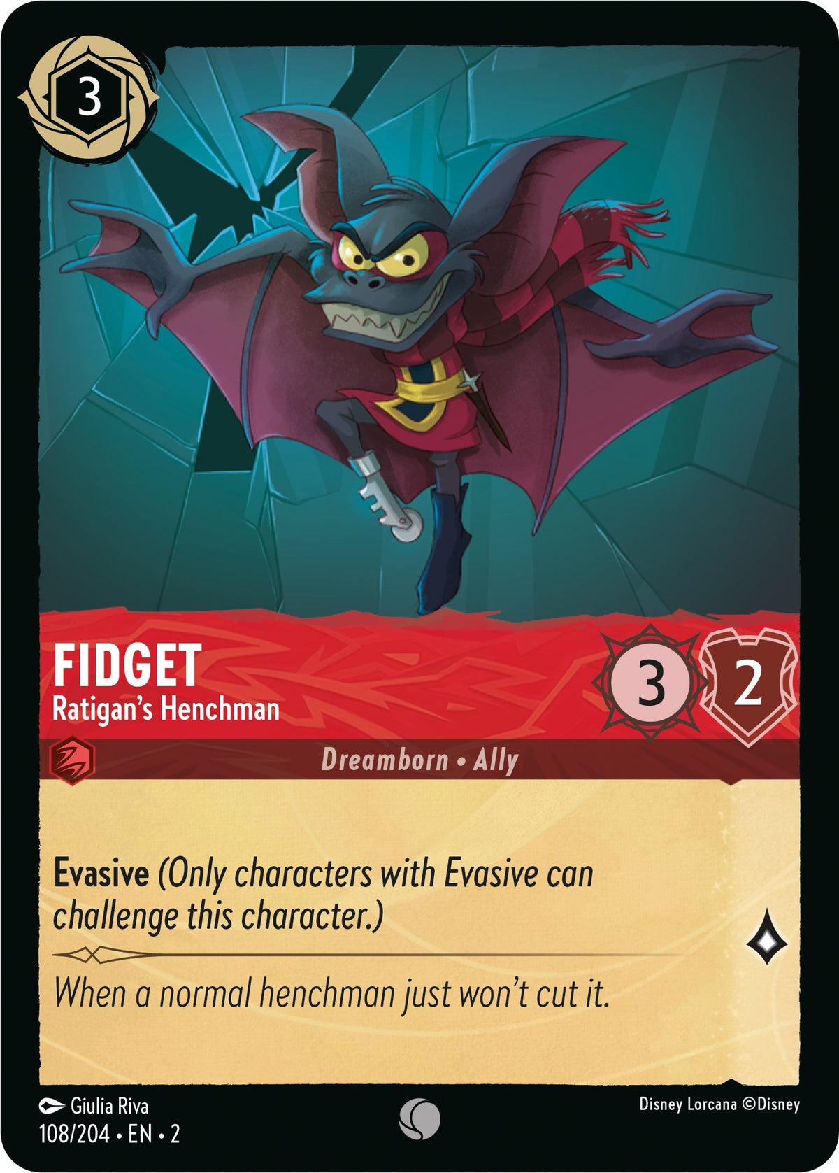 Fidget - Ratigan's Henchman (108/204) [Rise of the Floodborn] - Disney - Card Brawlers | Quebec | Canada |