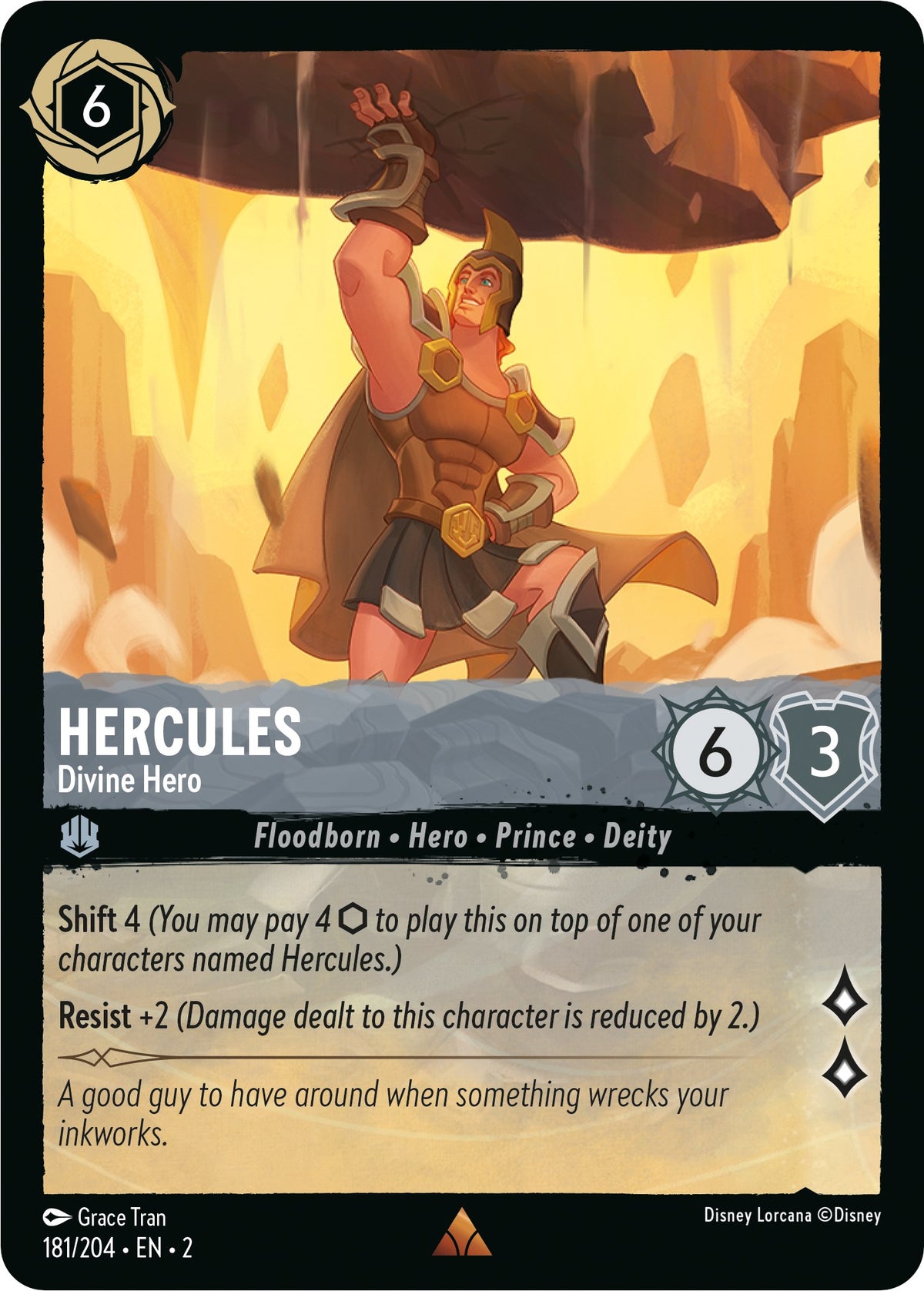 Hercules - Divine Hero (181/204) [Rise of the Floodborn] - Disney - Card Brawlers | Quebec | Canada |