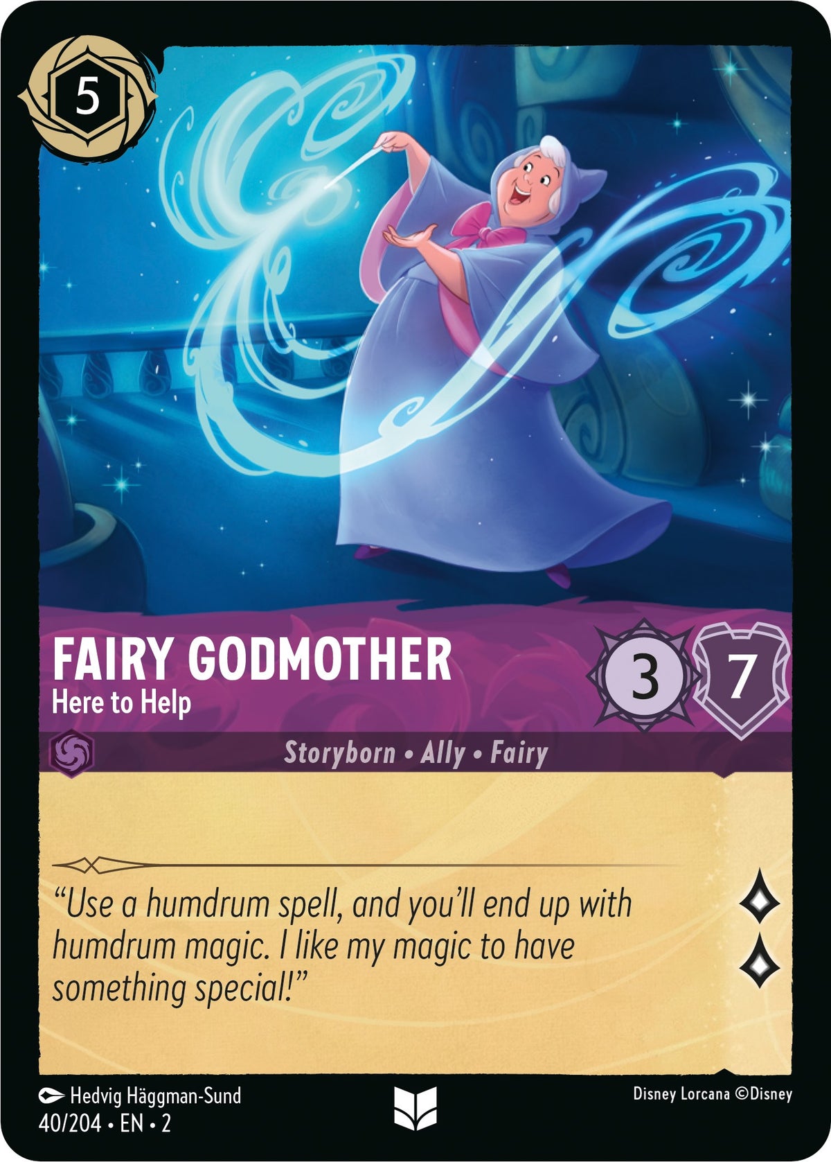 Fairy Godmother - Here to Help (40/204) [Rise of the Floodborn] - Disney - Card Brawlers | Quebec | Canada |