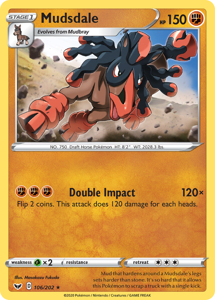 Mudsdale (106/202) [Sword & Shield: Base Set] - Pokémon - Card Brawlers | Quebec | Canada |