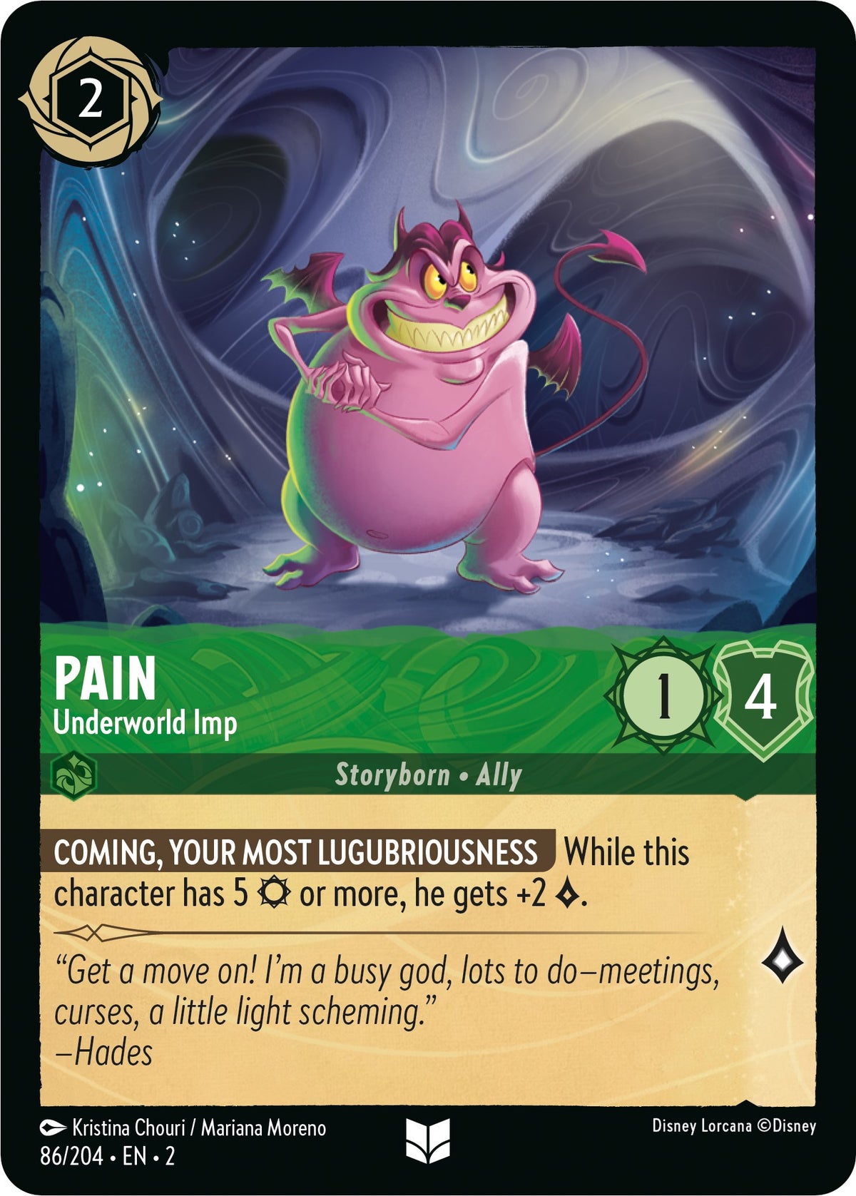 Pain - Underworld Imp (86/204) [Rise of the Floodborn] - Disney - Card Brawlers | Quebec | Canada |
