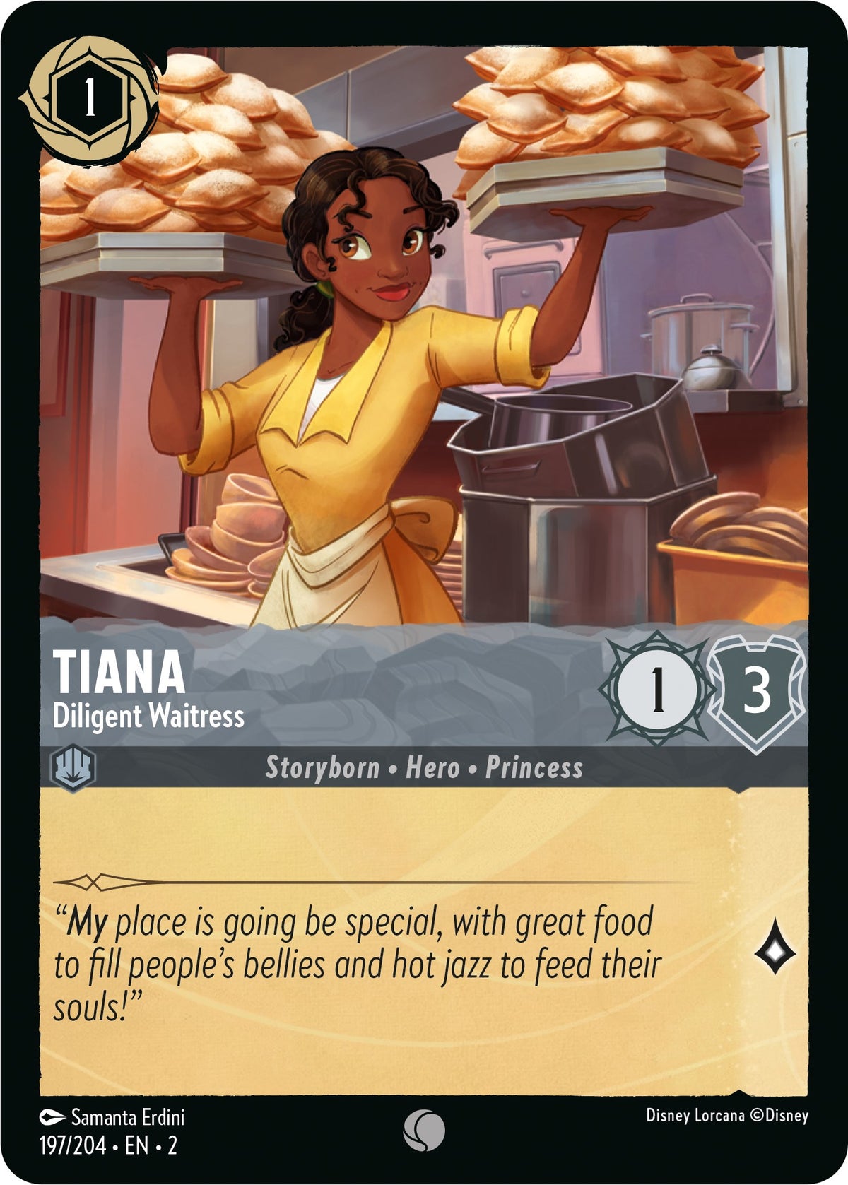Tiana - Diligent Waitress (197/204) [Rise of the Floodborn] - Disney - Card Brawlers | Quebec | Canada |
