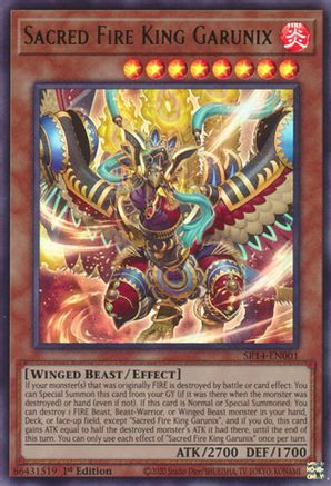Sacred Fire King Garunix [SR14-EN001] Ultra Rare - Yu-Gi-Oh! - Card Brawlers | Quebec | Canada |