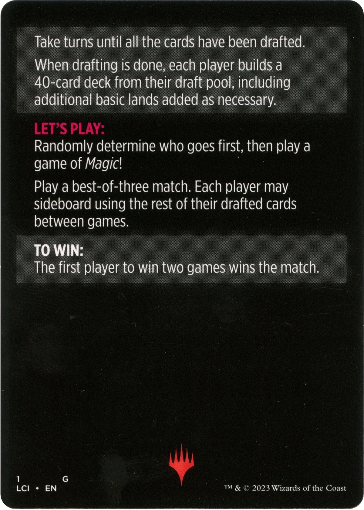 Winchester Draft (Magic Minigame) [The Lost Caverns of Ixalan Minigame] - Magic: The Gathering - Card Brawlers | Quebec | Canada |