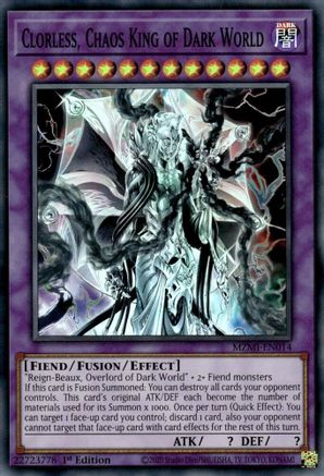 Clorless, Chaos King of Dark World [MZMI-EN014] Super Rare - Yu-Gi-Oh! - Card Brawlers | Quebec | Canada |