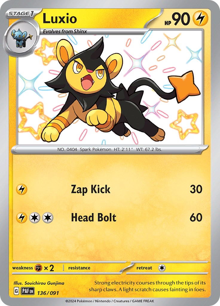 Luxio (136/091) [Scarlet & Violet: Paldean Fates] - Pokémon - Card Brawlers | Quebec | Canada |