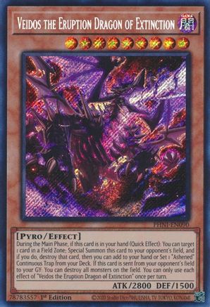 Veidos the Eruption Dragon of Extinction [PHNI-EN090] Secret Rare - Yu-Gi-Oh! - Card Brawlers | Quebec | Canada |
