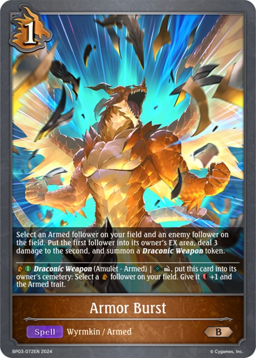 Armor Burst (BP03-072EN) [Flame of Laevateinn] - Bushiroad - Card Brawlers | Quebec | Canada |