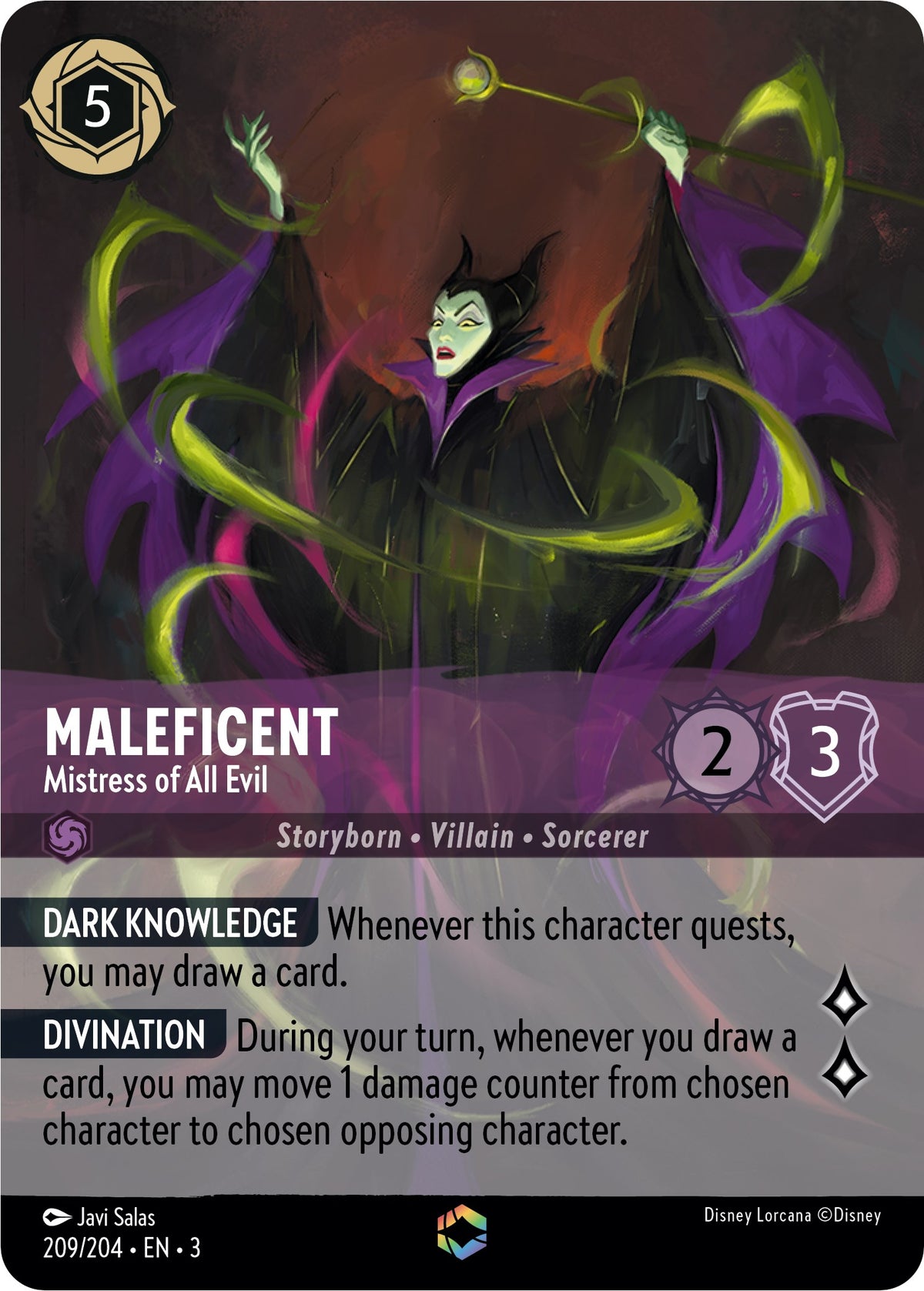 Maleficent - Mistress of All Evil (Enchanted) (209/204) [Into the Inklands] - Disney - Card Brawlers | Quebec | Canada |