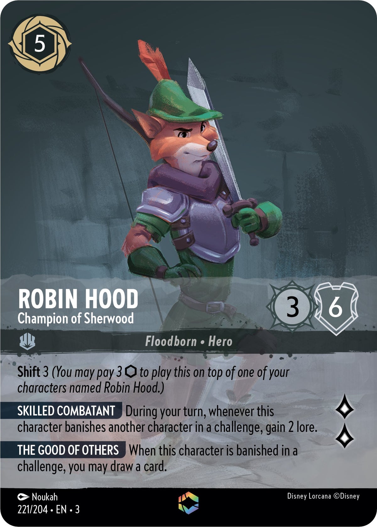 Robin Hood - Champion of Sherwood (Enchanted) (221/204) [Into the Inklands] - Disney - Card Brawlers | Quebec | Canada |