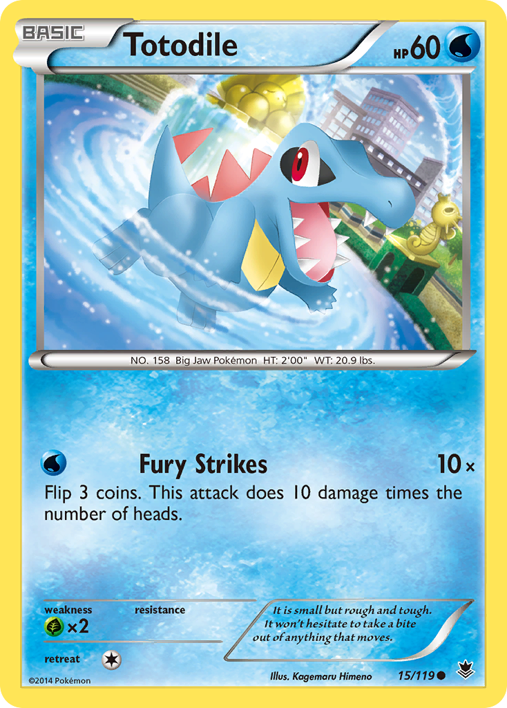 Totodile (15/119) [XY: Phantom Forces] - Pokémon - Card Brawlers | Quebec | Canada |