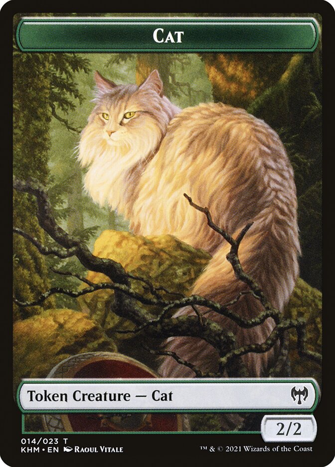 Human Warrior // Cat Double-Sided Token [Kaldheim Tokens] - Magic: The Gathering - Card Brawlers | Quebec | Canada |