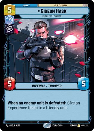 Gideon Hask - Ruthless Loyalist (036/252) [Spark of Rebellion] - Fantasy Flight Games - Card Brawlers | Quebec | Canada |