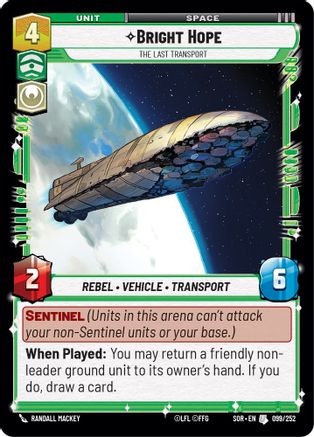 Bright Hope - The Last Transport (099/252) [Spark of Rebellion] - Fantasy Flight Games - Card Brawlers | Quebec | Canada |