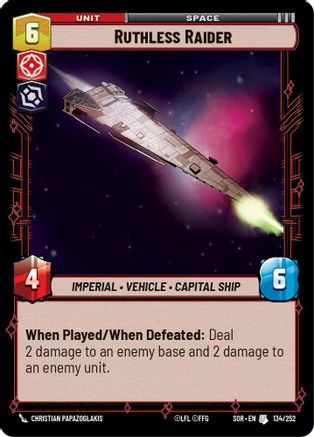 Ruthless Raider (134/252) [Spark of Rebellion] - Fantasy Flight Games - Card Brawlers | Quebec | Canada |