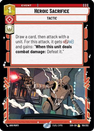 Heroic Sacrifice (150/252) [Spark of Rebellion] - Fantasy Flight Games - Card Brawlers | Quebec | Canada |