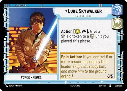 Luke Skywalker - Faithful Friend (005/252) [Spark of Rebellion] - Fantasy Flight Games - Card Brawlers | Quebec | Canada |