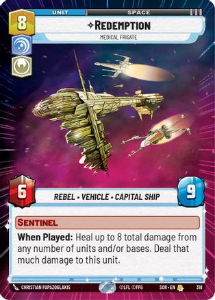 Redemption - Medical Frigate (Hyperspace) (318) [Spark of Rebellion] - Fantasy Flight Games - Card Brawlers | Quebec | Canada |