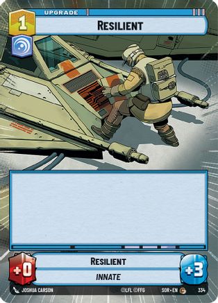 Resilient (Hyperspace) (334) [Spark of Rebellion] - Fantasy Flight Games - Card Brawlers | Quebec | Canada |