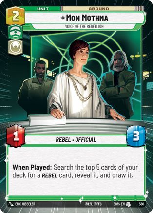 Mon Mothma - Voice of the Rebellion (Hyperspace) (360) [Spark of Rebellion] - Fantasy Flight Games - Card Brawlers | Quebec | Canada |