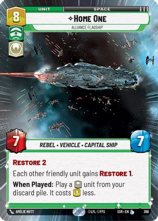 Home One - Alliance Flagship (Hyperspace) (366) [Spark of Rebellion] - Fantasy Flight Games - Card Brawlers | Quebec | Canada |