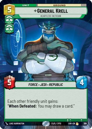 General Krell - Heartless Tactician (Hyperspace) (369) [Spark of Rebellion] - Fantasy Flight Games - Card Brawlers | Quebec | Canada |