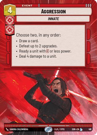 Aggression (Hyperspace) (418) [Spark of Rebellion] - Fantasy Flight Games - Card Brawlers | Quebec | Canada |