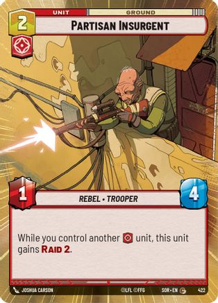 Partisan Insurgent (Hyperspace) (422) [Spark of Rebellion] - Fantasy Flight Games - Card Brawlers | Quebec | Canada |
