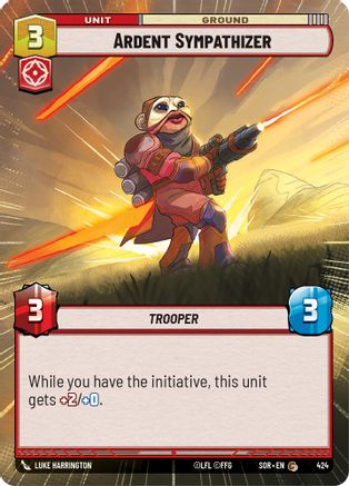 Ardent Sympathizer (Hyperspace) (424) [Spark of Rebellion] - Fantasy Flight Games - Card Brawlers | Quebec | Canada |