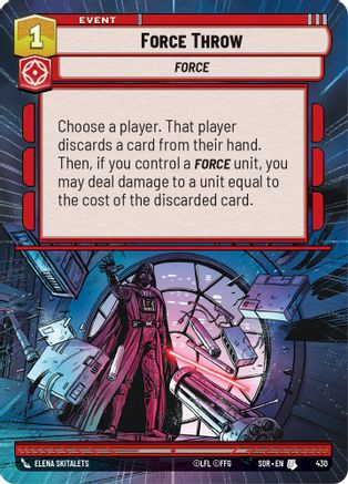 Force Throw (Hyperspace) (430) [Spark of Rebellion] - Fantasy Flight Games - Card Brawlers | Quebec | Canada |