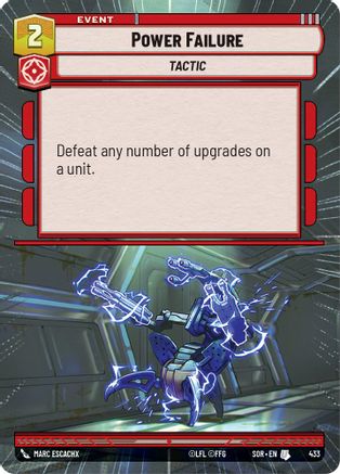 Power Failure (Hyperspace) (433) [Spark of Rebellion] - Fantasy Flight Games - Card Brawlers | Quebec | Canada |