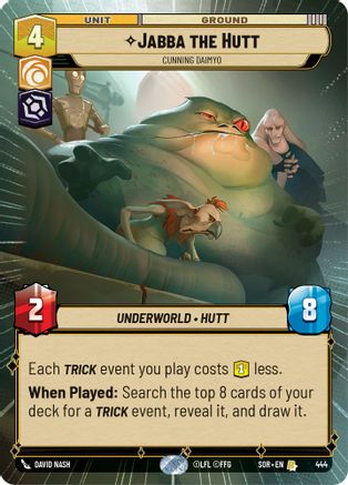 Jabba the Hutt - Cunning Daimyo (Hyperspace) (444) [Spark of Rebellion] - Fantasy Flight Games - Card Brawlers | Quebec | Canada |
