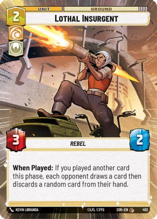 Lothal Insurgent (Hyperspace) (452) [Spark of Rebellion] - Fantasy Flight Games - Card Brawlers | Quebec | Canada |