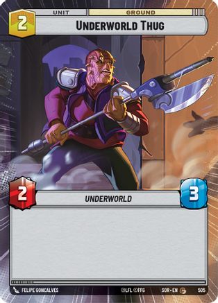 Underworld Thug (Hyperspace) (505) [Spark of Rebellion] - Fantasy Flight Games - Card Brawlers | Quebec | Canada |
