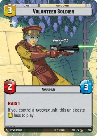 Volunteer Soldier (Hyperspace) (506) [Spark of Rebellion] - Fantasy Flight Games - Card Brawlers | Quebec | Canada |