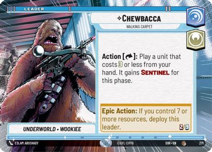 Chewbacca - Walking Carpet (Hyperspace) (271) [Spark of Rebellion] - Fantasy Flight Games - Card Brawlers | Quebec | Canada |