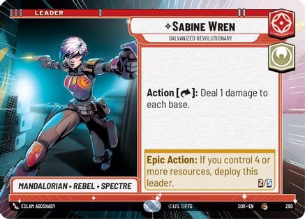 Sabine Wren - Galvanized Revolutionary (Hyperspace) (280) [Spark of Rebellion] - Fantasy Flight Games - Card Brawlers | Quebec | Canada |