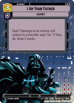 I Am Your Father (Hyperspace) (5/20) [Spark of Rebellion: Weekly Play] - Fantasy Flight Games - Card Brawlers | Quebec | Canada |