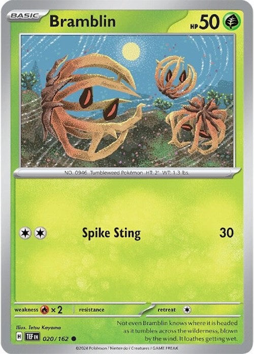 Bramblin (020/162) [Scarlet & Violet: Temporal Forces] - Pokémon - Card Brawlers | Quebec | Canada |