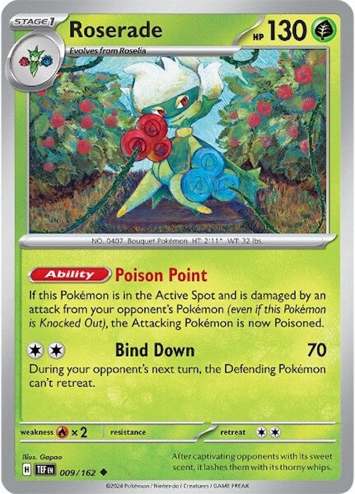 Roserade (009/162) [Scarlet & Violet: Temporal Forces] - Pokémon - Card Brawlers | Quebec | Canada |