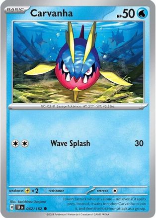 Carvanha (042/162) [Scarlet & Violet: Temporal Forces] - Pokémon - Card Brawlers | Quebec | Canada |
