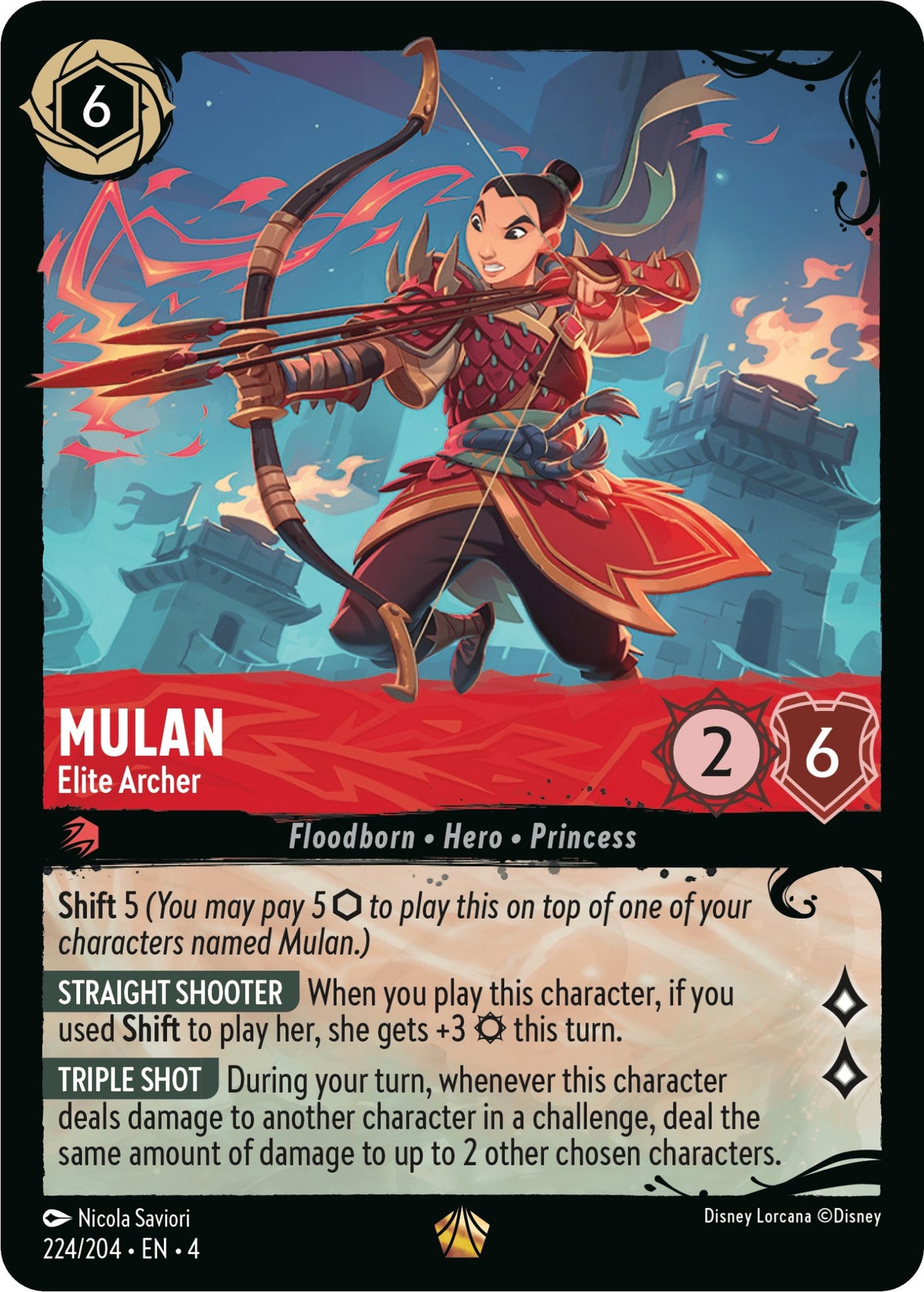 Mulan - Elite Archer (224/204) (244/204) [Illumineer's Quest: Deep Trouble] - Disney - Card Brawlers | Quebec | Canada |
