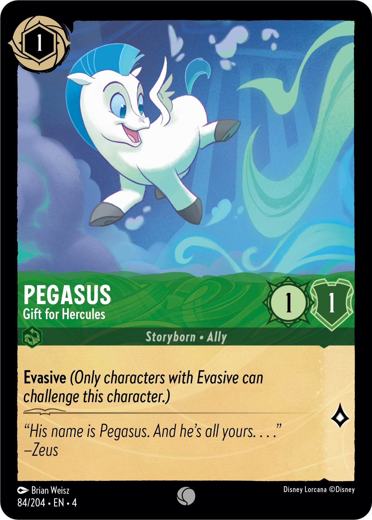 Pegasus - Gift for Hercules (84/204) [Ursula's Return] - Disney - Card Brawlers | Quebec | Canada |