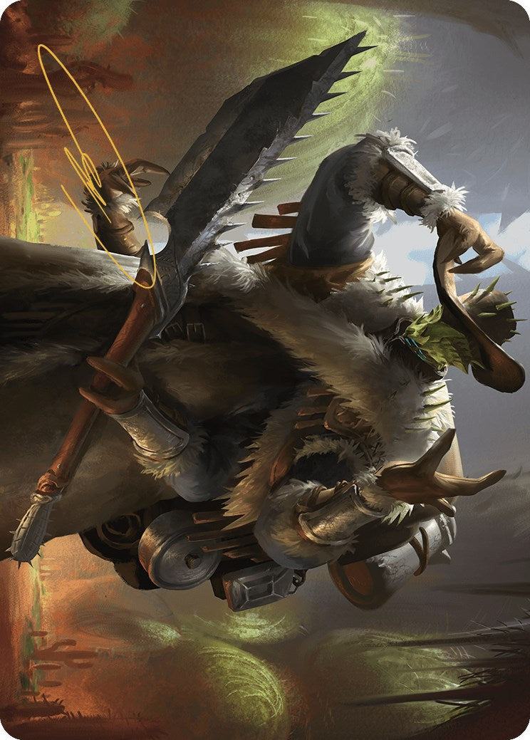 Hardbristle Bandit Art Card (Gold-Stamped Signature) [Outlaws of Thunder Junction Art Series] - Magic: The Gathering - Card Brawlers | Quebec | Canada |