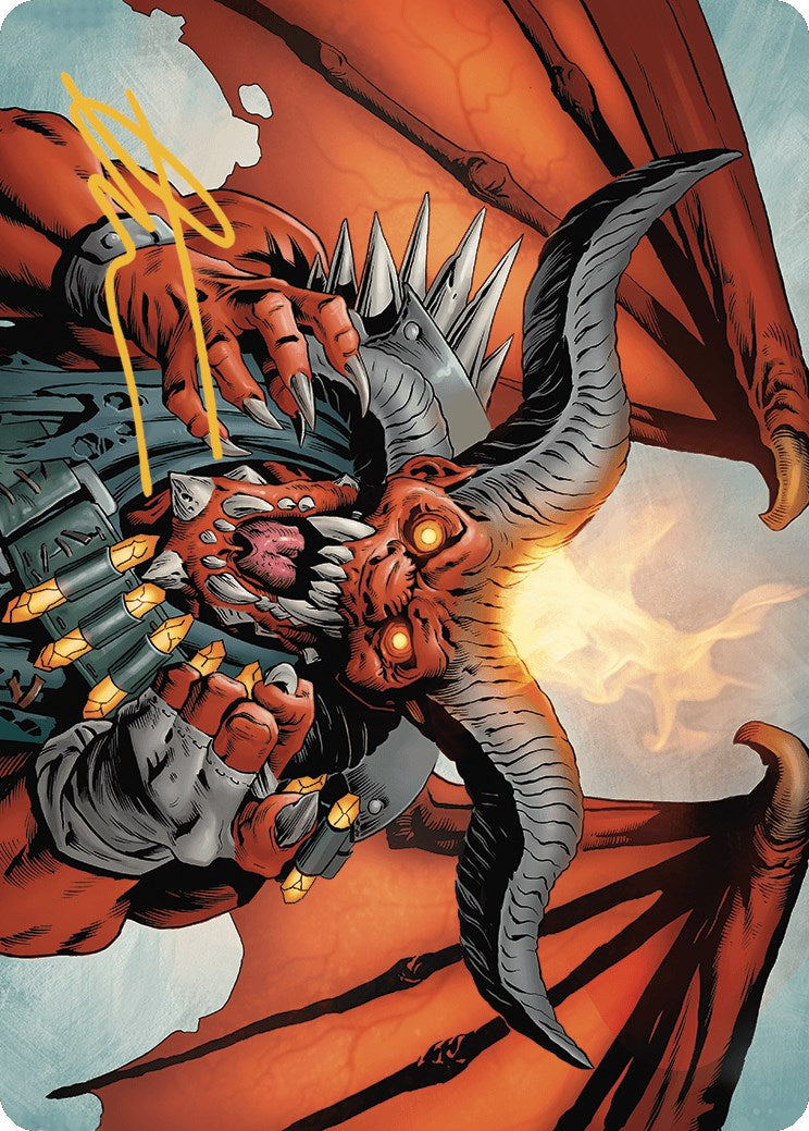 Rakdos, the Muscle Art Card (Gold-Stamped Signature) [Outlaws of Thunder Junction Art Series] - Magic: The Gathering - Card Brawlers | Quebec | Canada |